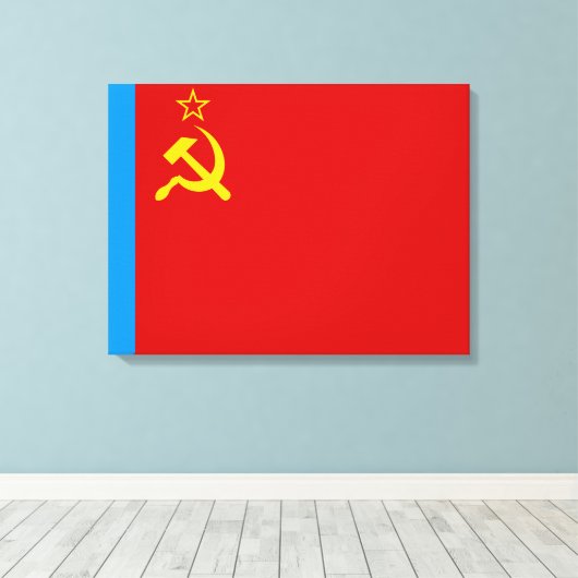 Soviet Russia Flag, USSR, CCCP, Communism, Lenin キャンバスプリント (インサイチュ (ウッドフロア))
