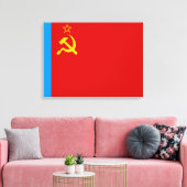 Soviet Russia Flag, USSR, CCCP, Communism, Lenin キャンバスプリント (インサイチュ (リビング))
