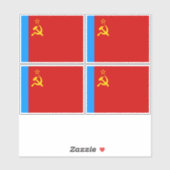 Soviet Russia Flag, USSR, CCCP, Communism, Lenin シール (シート)