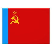 Soviet Russia Flag, USSR, CCCP, Communism, Lenin フォトプリント (正面)