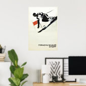 Soviet Ski Poster Alpine Skiing Winter Sports Wall ポスター (ホームオフィス)