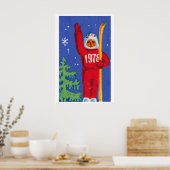 Soviet Skier Matchbox Art Print, Russian Vintage ポスター (キッチン)