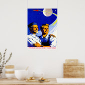 Soviet space poster propaganda ポスター (キッチン)