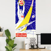 Soviet Space Propaganda Poster ポスター (ホームオフィス)