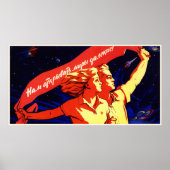 Soviet Space Propaganda Poster ポスター (正面)
