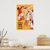 Soviet Sports Poster Handball ポスター (キッチン)
