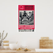 Soviet Steel Plant Matchbox Art Print, Russian ポスター (キッチン)