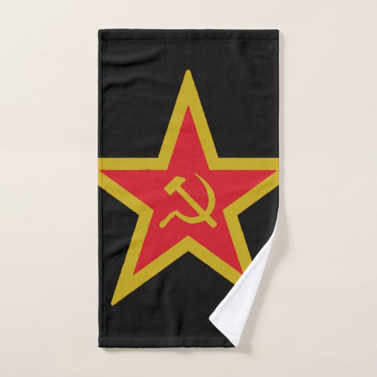 Soviet Union Communist Star Flag ハンドタオル (ハンドタオル)