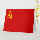 Soviet Union Flag, USSR, CCCP, Communism, Lenin カード (黄色い花)