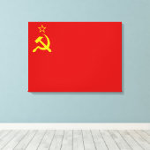 Soviet Union Flag, USSR, CCCP, Communism, Lenin キャンバスプリント (インサイチュ (ウッドフロア))