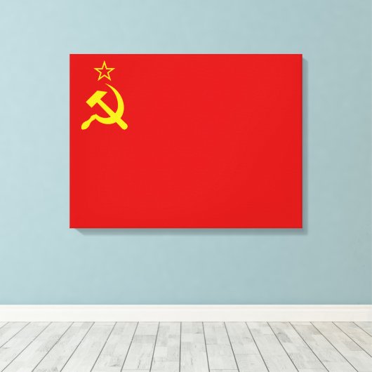 Soviet Union Flag, USSR, CCCP, Communism, Lenin キャンバスプリント (インサイチュ (ウッドフロア))