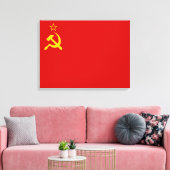 Soviet Union Flag, USSR, CCCP, Communism, Lenin キャンバスプリント (インサイチュ (リビング))