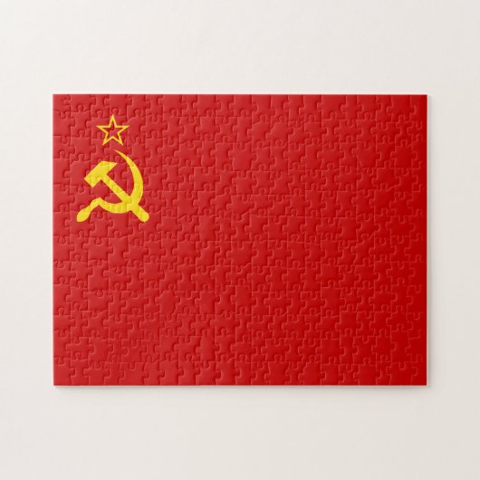 Soviet Union Flag, USSR, CCCP, Communism, Lenin ジグソーパズル (横)
