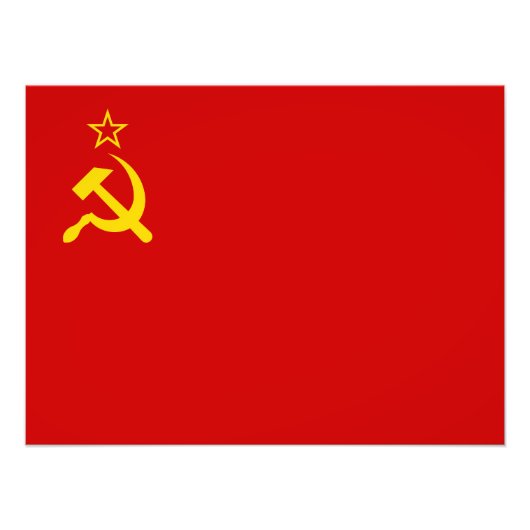 Soviet Union Flag, USSR, CCCP, Communism, Lenin フォトプリント (正面)
