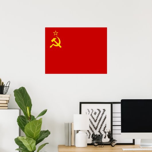 Soviet Union Flag, USSR, CCCP, Communism, Lenin ポスター (ホームオフィス)