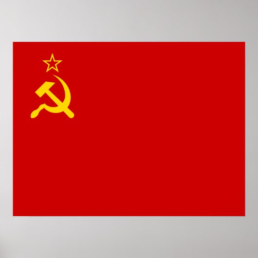 Soviet Union Flag, USSR, CCCP, Communism, Lenin ポスター (正面)