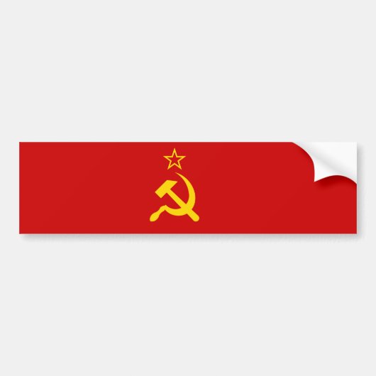 Soviet Union (USSR) (Communist Hammer and Sickle) バンパーステッカー (正面)