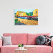 Sowerby Bridge Canal Basin アート キャンバスプリント (インサイチュ (リビング))