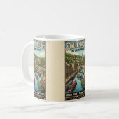 Sowerby Bridge Canal Wharf トラベルポスター コーヒーマグカップ (正面左)