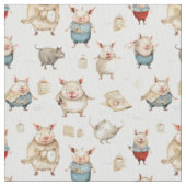 Sowful Delight: Whimsy Pig ファブリック (クローズアップ)