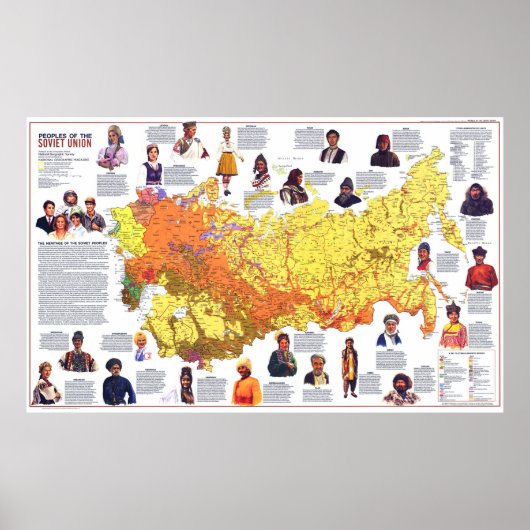 " Sowjetunion: 1976 - Detailerte Velkerkarte ... ポスター (正面)