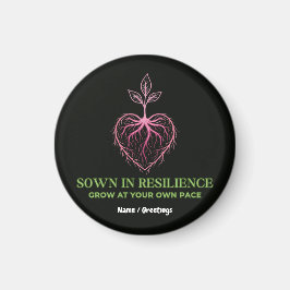 Sown in Resilience Nature Heart Sprout Mindful マグネット