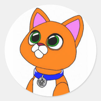 Sox The Cat Sticker ラウンドシール