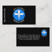 SOYアレルギー医療警告カード 名刺 (正面/裏面)