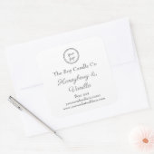 Soy Candleパーソナライズされたロゴの追加 スクエアシール (封筒)