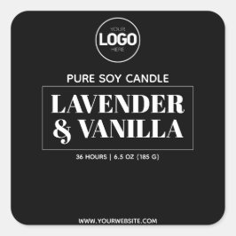 Soy Candle製品ラベルデザイン スクエアシール