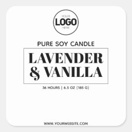 Soy Candle製品ラベルデザイン スクエアシール