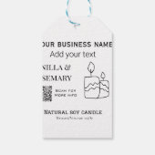 Soy candle business add q r code business name tex ギフトタグ (裏面)