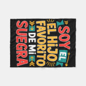Soy el hijo favorito funny saying colorful フリースブランケット (正面(横))