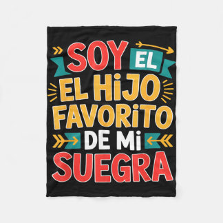 Soy el hijo favorito funny saying colorful フリースブランケット