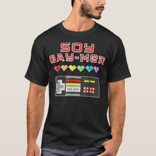 Soy Gamer Gay Mer - LGBTQ ゲーマー 80年代風 Tシャツ