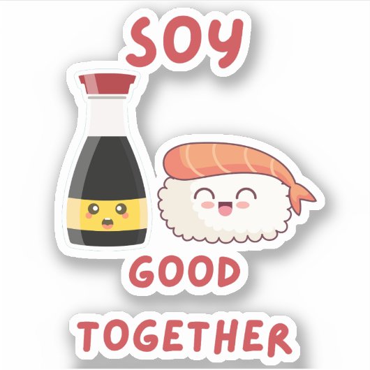 Soy Good Together – かわいいパンニーグルメ シール (正面)