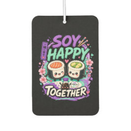 Soy Happy Together – かわいい寿司カップル カーエアーフレッシュナー