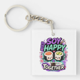 Soy Happy Together – かわいい寿司カップル キーホルダー