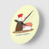 Soy Happy Together ラウンド壁時計 (傾斜)