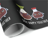Soy Happy Together Soy Sauce Pun Dark BG ラッピングペーパー (ロールコーナー)