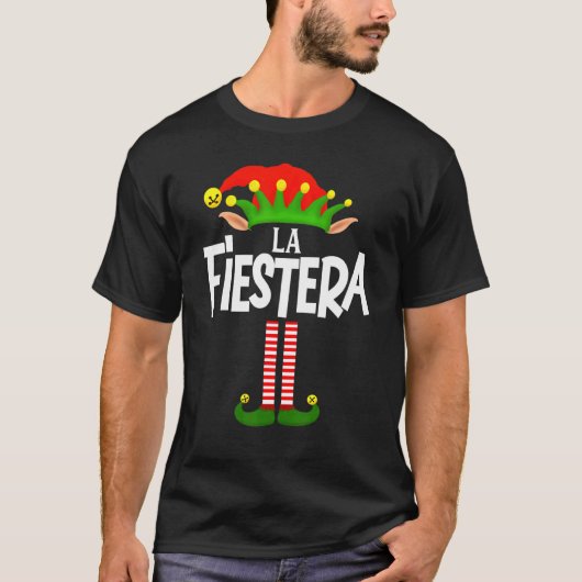 Soy La Fiestera Elf Family Group Matching In Spani Tシャツ (正面)