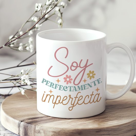 『Soy Perfectamente Imperfecta』防宝感動的 コーヒーマグカップ