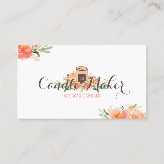 Soy Wax Candle手作りのカスタマイズ可能な職人 名刺 (裏面)