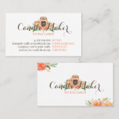 Soy Wax Candle手作りのカスタマイズ可能な職人 名刺 (正面/裏面)