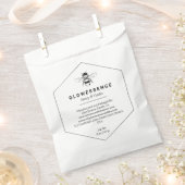 Soy Wax Label Honeycomb Bee Hexagon フェイバーバッグ (クリップ留めされた状態)