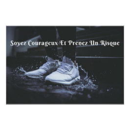 "Soyez Courageux" Affiche Murale Citation Positive ポスター