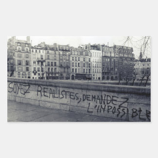 "Soyez Réalistes, Demandez L’impossible!" OG 長方形シール