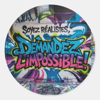"Soyez Réalistes, Demandez L’impossible!" Sticker ラウンドシール