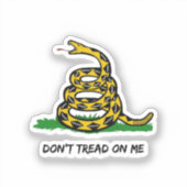 Soyez un vrai libertaire Ne marchez pas sur moi シール (正面)