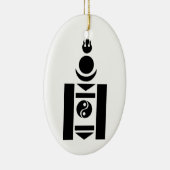 Soyomboのモンゴル人の記号 セラミックオーナメント (右)